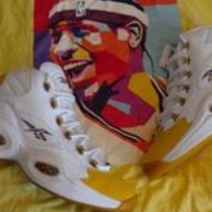 Reebok Iverson /Gold Toe 11.5 w XL IVERSON SHIRT